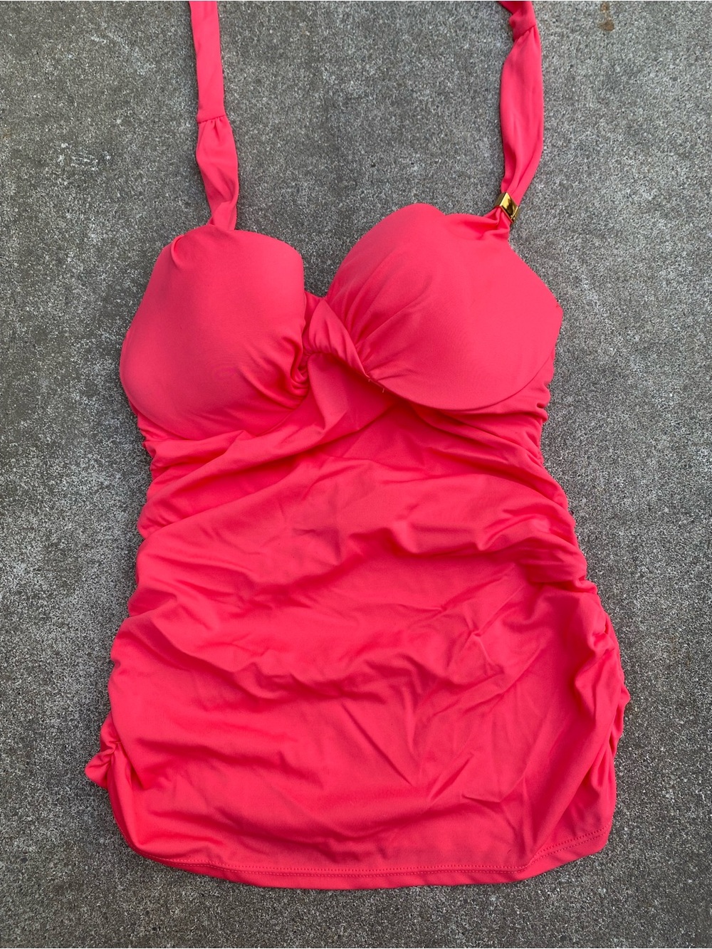 Victoria's Secret Forever Sexy Ruched Halter Tankini Swim Top Sz 32D Summer